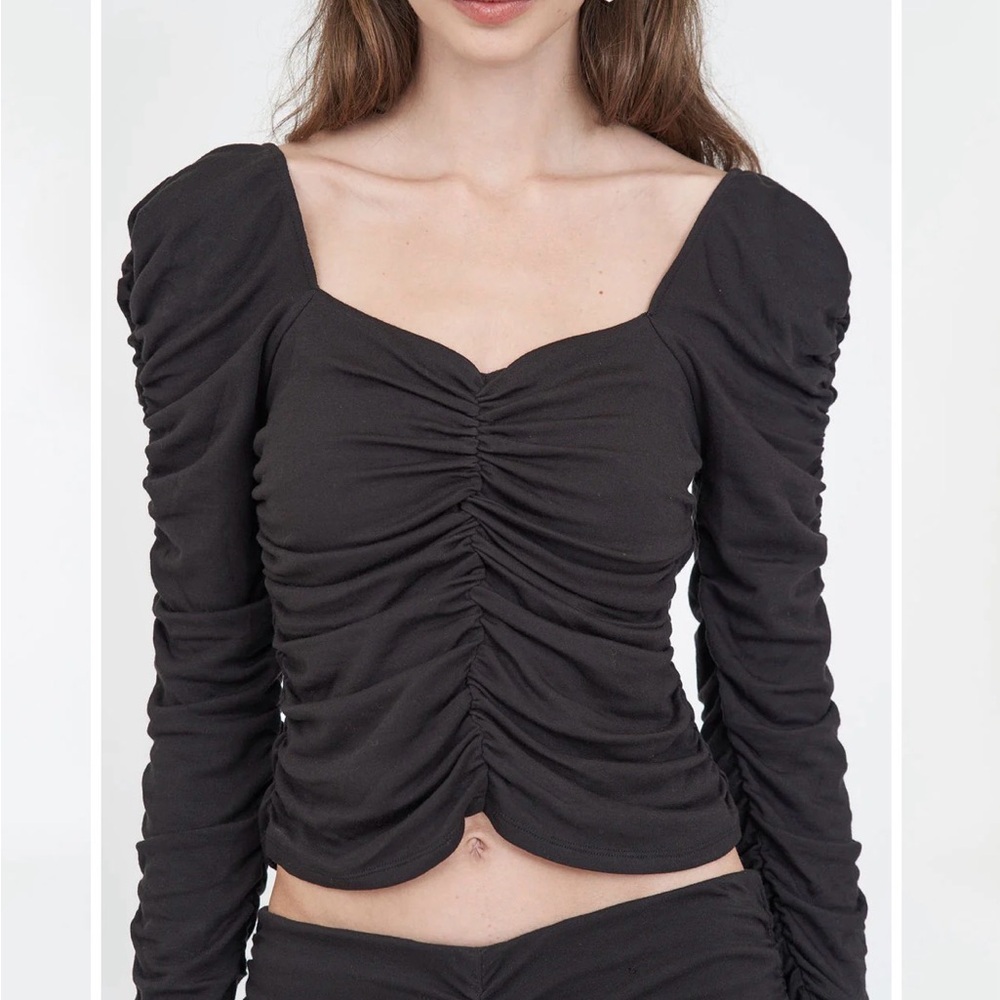 Kirious Ruched Mesh Top